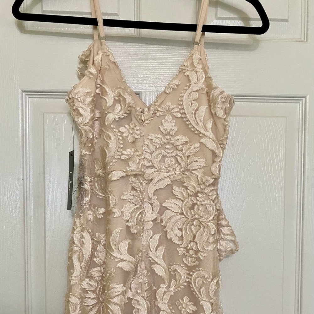 NWT Lulu’s Harmony Song Ivory Velvet Midi Dress - Picture 4 of 5